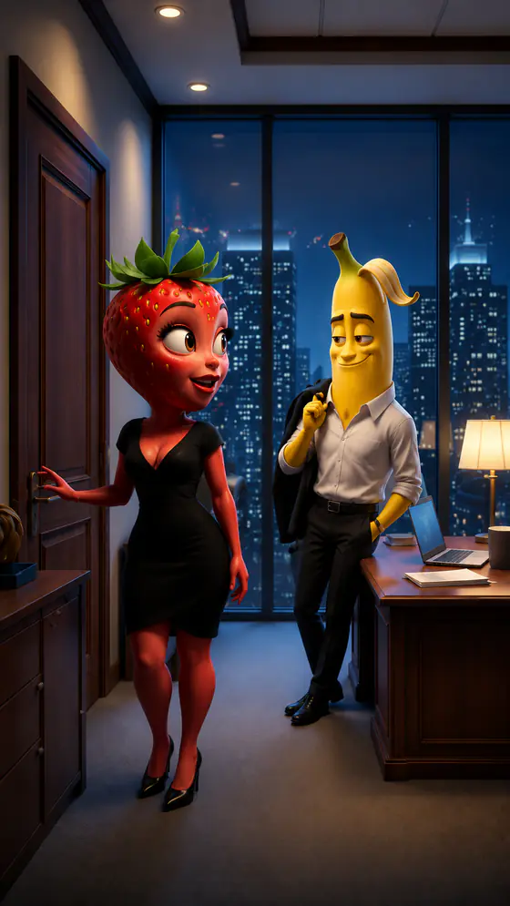 Strawberry and Banana meme game scene 1 from Love Story